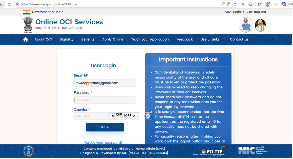 Apply OCI Card, How to apply